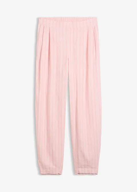 Pull on-bukse i kj&oslash;lende linmiks, bonprix