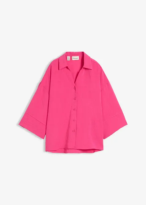 Oversized skjorte i viskosemiks, bonprix