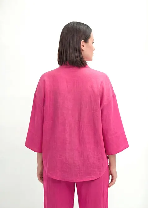 Oversized skjorte i viskosemiks, bonprix