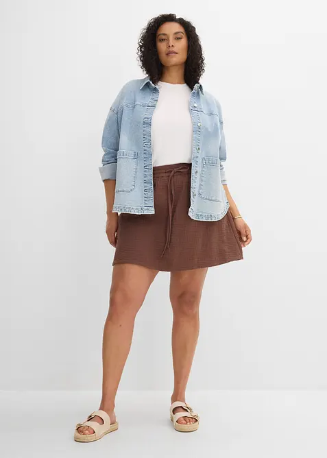 Skort i myk musselin, bonprix