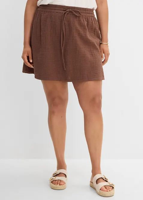 Skort i myk musselin, bonprix