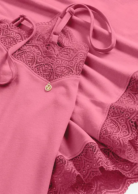 Kort pyjamas i viskose, bonprix