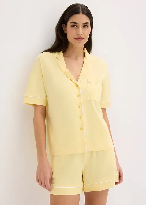 Kort pyjamas i myk viskoseblanding, bonprix
