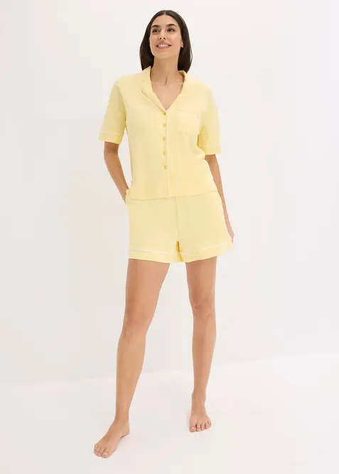 Kort pyjamas i myk viskoseblanding, bonprix