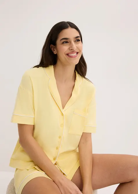 Kort pyjamas i myk viskoseblanding, bonprix