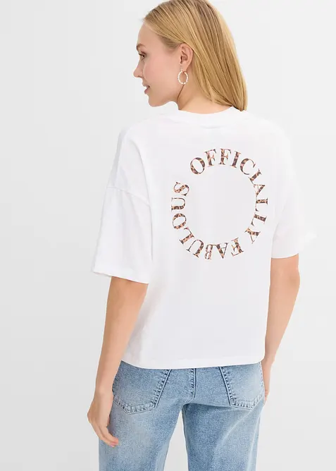 Oversized T-skjorte i 100% &oslash;kologisk bomull, bonprix