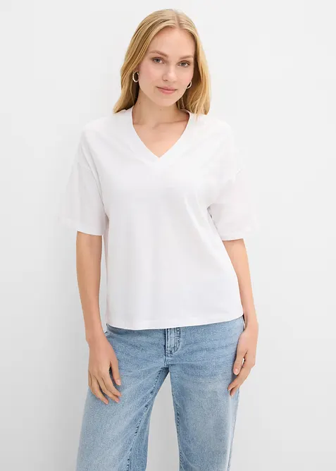 Oversized T-skjorte i 100% &oslash;kologisk bomull, bonprix