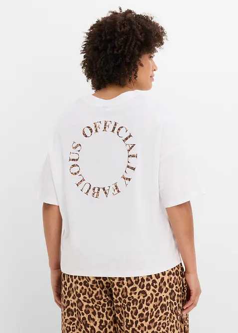 Oversized T-skjorte i 100% &oslash;kologisk bomull, bonprix