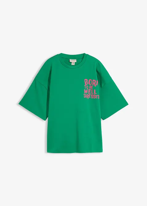Oversized topp i 100% &oslash;kologisk bomull, bonprix