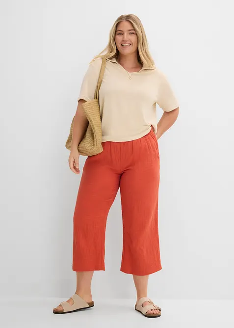 Culottes i bomullsmusselin, bonprix