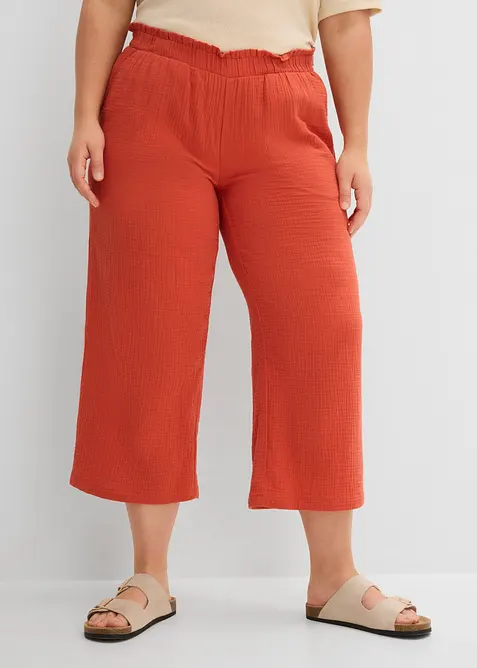 Culottes i bomullsmusselin, bonprix