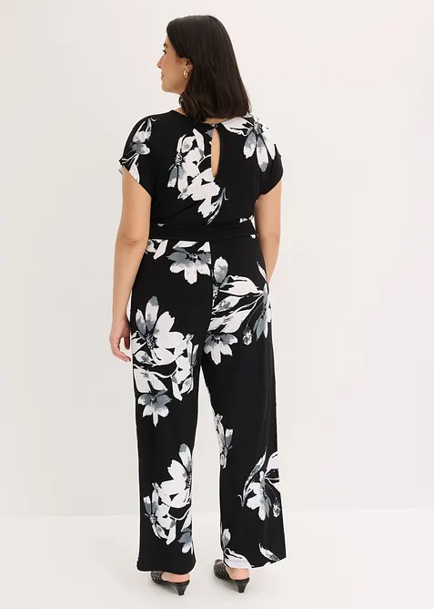 Jumpsuit med palmetrykk, bonprix