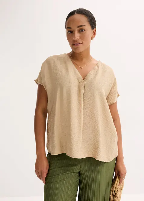 Bluse i viskoseblanding med pent fall, bonprix