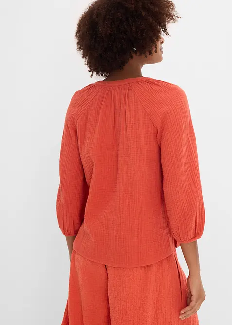 Oversized bluse i musselin, bonprix