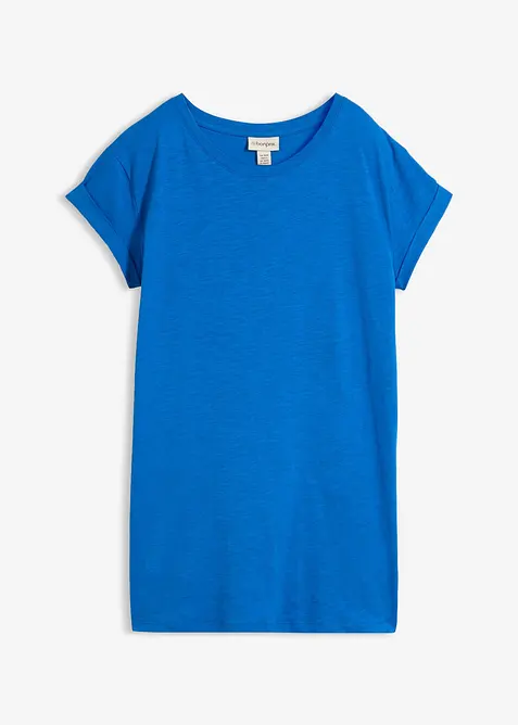 Boxy, lang topp med korte ermer, bonprix