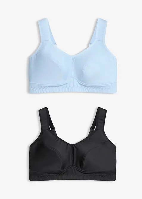 Trenings-BH med medium st&oslash;tte (2-pack), bonprix
