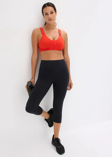 Trenings-BH med lukning foran og medium st&oslash;tte, bonprix