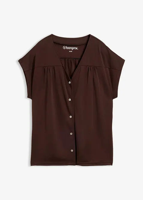Jerseybluse i viskosepik&eacute;, bonprix