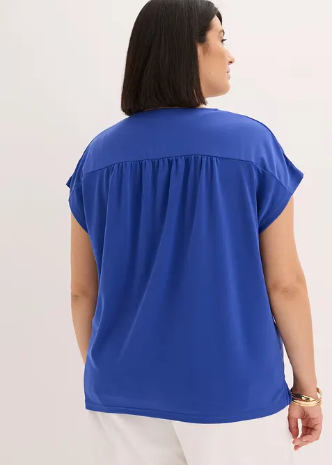 Jerseybluse i viskosepik&eacute;, bonprix