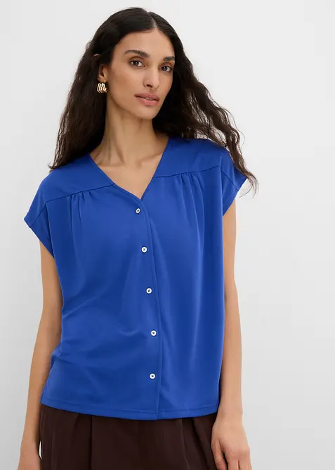 Jerseybluse i viskosepik&eacute;, bonprix