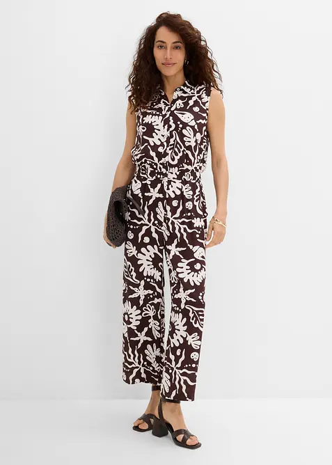 Jumpsuit i viskose med pent fall, bonprix
