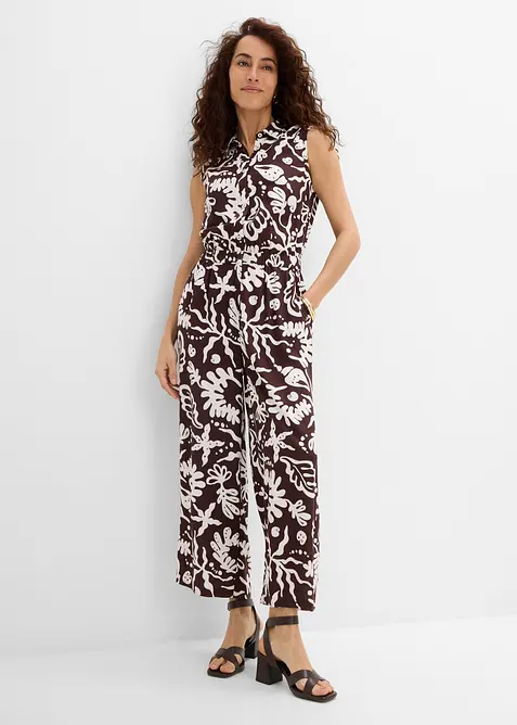 Jumpsuit i viskose med pent fall, bonprix