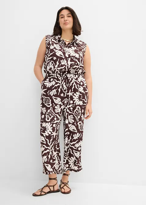 Jumpsuit i viskose med pent fall, bonprix