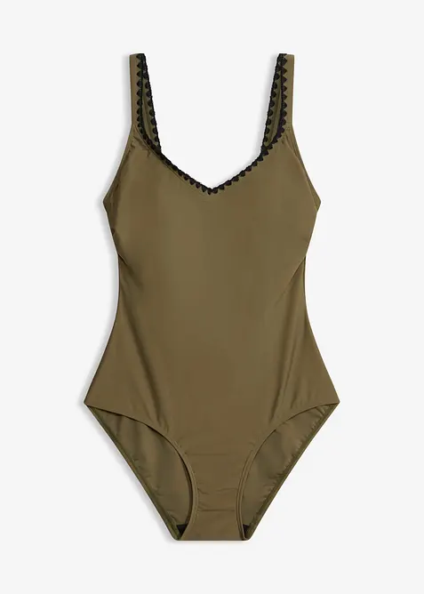 Badedrakt med broderi, bonprix