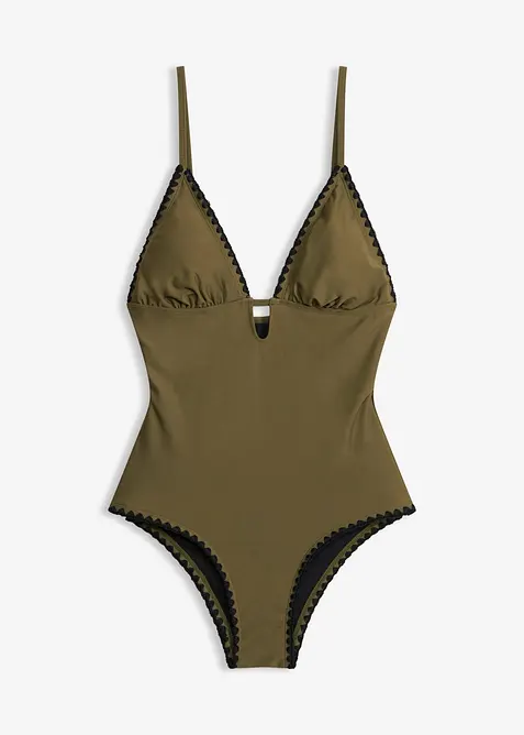 Badedrakt med broderi, bonprix