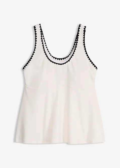 Tankini topp med broderi, bonprix