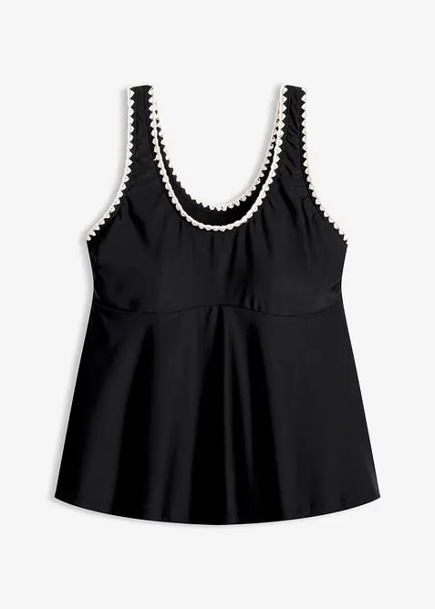 Tankini topp med broderi, bonprix