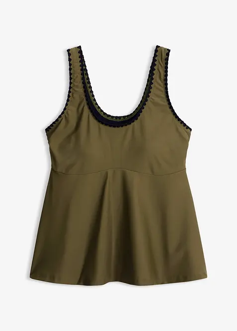 Tankini topp med broderi, bonprix