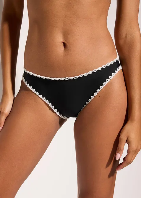 Liten bikinibukse med broderi, bonprix