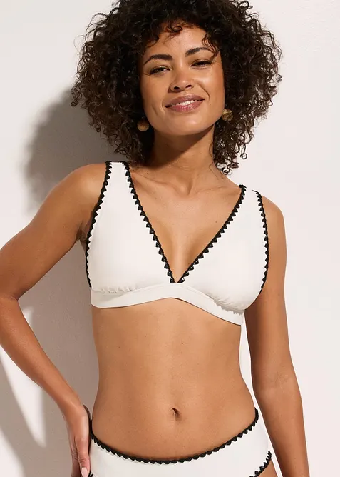 Bikinitopp med broderi, bonprix