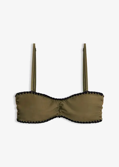 Bandeau-bikinitopp med broderi, bonprix