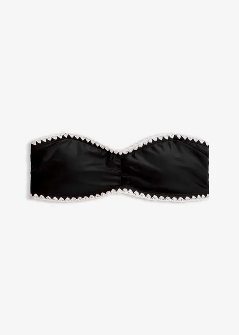 Bandeau-bikinitopp med broderi, bonprix