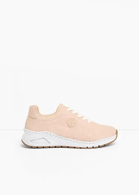 Komfort-sneakers med polstret inners&aring;le fra Rieker, Rieker