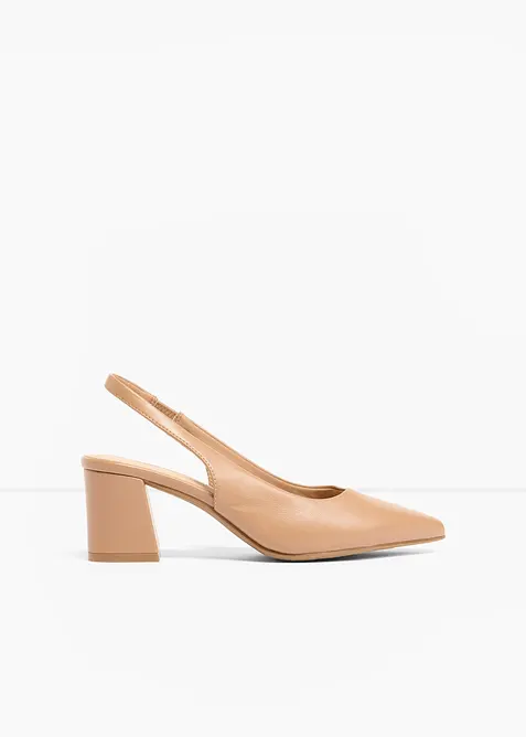 Slingbacks med blokkh&aelig;l, bonprix