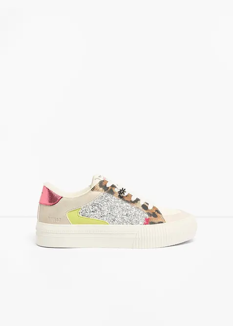 Sneakers fra Tamaris med glitterdetaljer, Tamaris