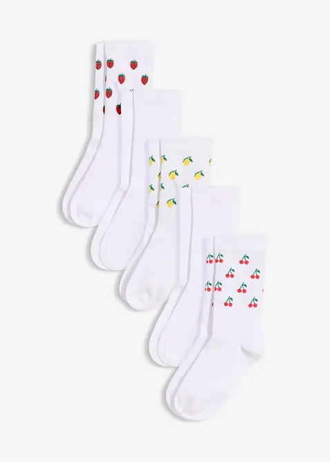 Tennissokker med &oslash;kologisk bomull (5-pack), bonprix