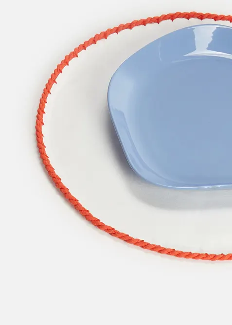 Spisebrikker i &oslash;kologisk bomull med kordfl&oslash;yel (2-pack), bonprix