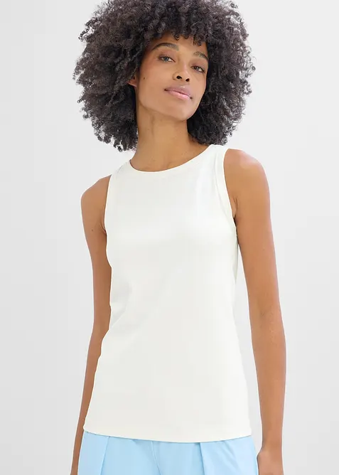 Singlet av ribbet, hurtigt&oslash;rkende materiale, bonprix