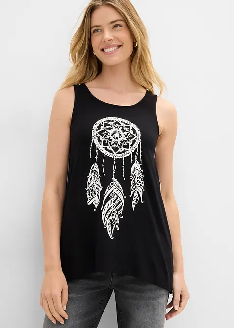 Lang topp med print, bonprix