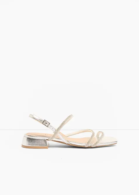 Remsandaler med glitterstener, bonprix