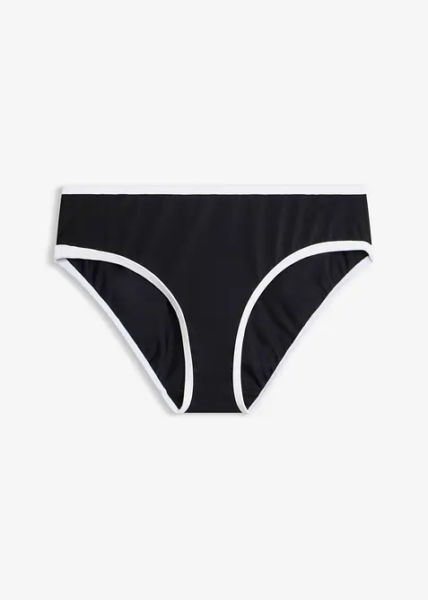 Bikinibukse med hvite kontrasts&oslash;mmer, bonprix