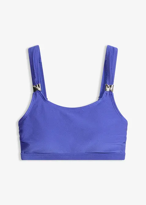 Bustier-bikinioverdel av materiale med glans, bonprix