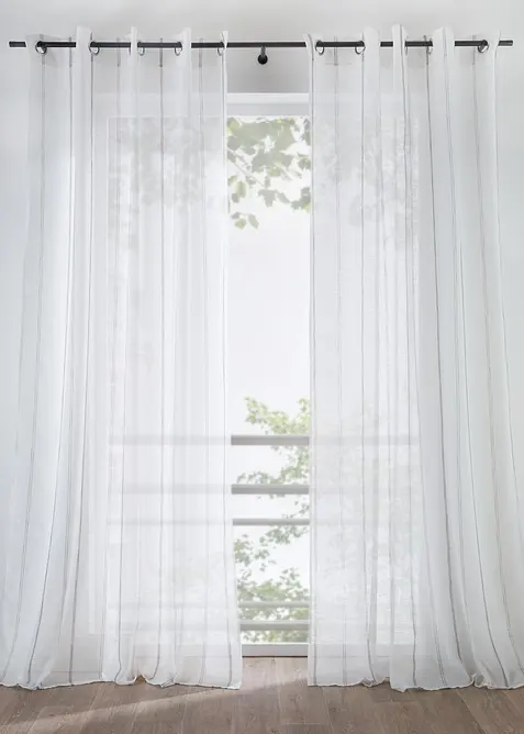 Gardin med stripem&oslash;nster (1-pack), bonprix