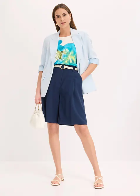 Bermudashorts i viskose med mykt fall, bonprix