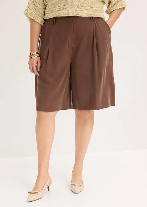 Bermudashorts i viskose med mykt fall, bonprix