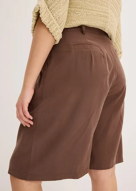 Bermudashorts i viskose med mykt fall, bonprix